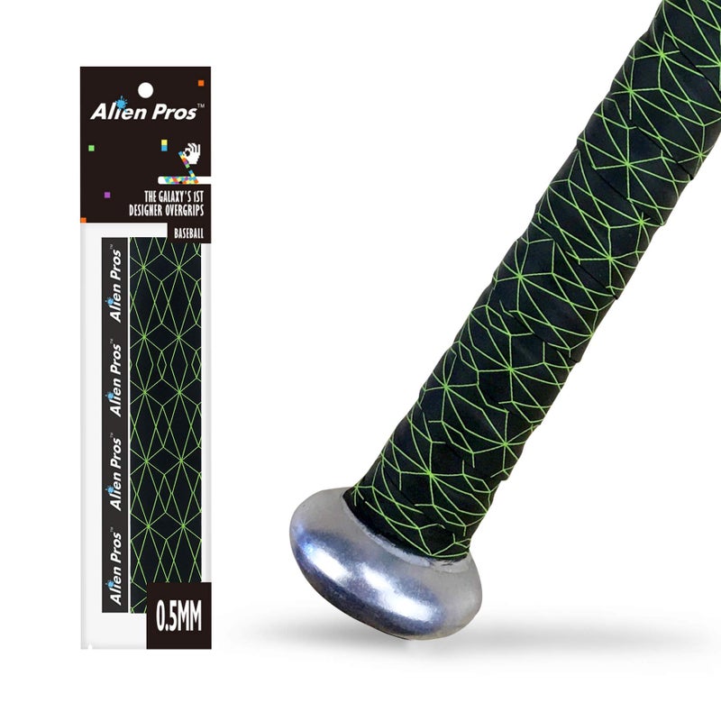 ALIEN PROS Bat Grip Tape 0.5MM for Baseball and Softball 0.5MM â€“ Non-Slip Easy to Install Bat Tape â€“ Perfect Baseball bat Grip for Aluminum or Wood bat Grip (1-Pack, Cubic) - Image 1